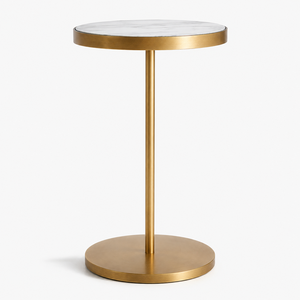 Modern Round Marble Top Coffee <b>Table</b> with <b>Gold</b> Brass Frame Living Room Furniture Decorative <b>Side</b> <b>Table</b> - Product Image 1