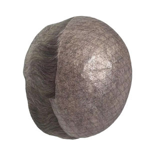 Toupee y Peluca de Cabello Humano Gris de Piel Fina, 100% Cabello Remy Indio, Rizado Kinky Yaki, Calidad Premium, Taz Hair Bangladesh, Trama Única - Product Image 1