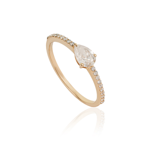 Explore el Elegante Diseño Minimalista, Anillo Minimalista Apilable de Diamantes 100% Naturales, Oro Amarillo Sólido de 14K, Fabricante de Joyería para Propuesta de Matrimonio - Product Image 3