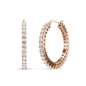 Tennishoepel oorbellen versierd met <span class=keywords><strong>Swarovski</strong></span> kristallen Dames sieraden <span class=keywords><strong>18K</strong></span> verguld Daisini Luxe klassieke oorbellen - Product Image 1