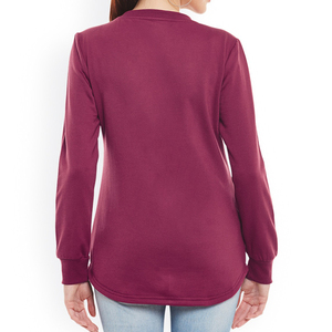 Whole Sale 2026 Casual Wear Comfortable High Quality Women Solid Street Wears Sweatshirt 100% Cotton Eco-Friendly Lined Design - Product Image 5