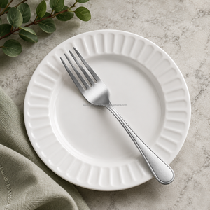 Tenedor de Postre de Acero Inoxidable Premium con Acabado Espejo, Lujoso, Reutilizable, para Yates, Colección de Cubiertos para Hostelería - Product Image 1
