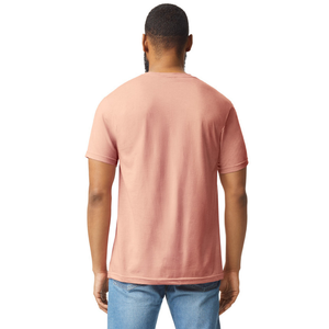 เสื้อยืดผู้ชาย CVC สีชมพูอมเทา ผ้าคอตตอนผสมพรีเมียม แขนสั้น ระบายอากาศได้ดี น้ำหนักเบา สวมใส่สบาย เสื้อเปล่าไม่มีลาย - Product Image 2