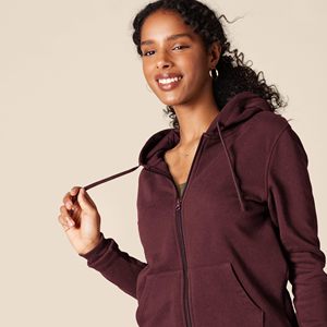 Nouvelle Arrivée : Sweat à Capuche Zippé Ample à Manches Longues pour Femme, Style Hip-Hop, en Polaire Couleur Unie, Collection Automne Hiver - Product Image 3