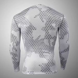 Spandex/Polyester <b>Men's</b> Eco-Friendly Breathable Full Sleeve Rash Guard <b>Compression</b> <b>Shirts</b> <b>for</b> Outdoor Sports Cycling - Product Image 3