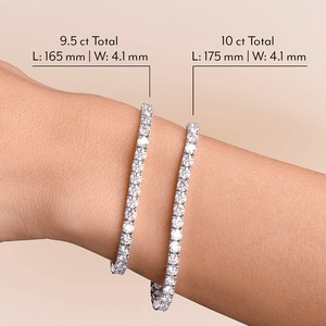 10CT Round Lab Grown Diamond Tennis <b>Bracelet</b> 18K White Gold Wholesale Solid Gold Fine Jewelry Manufacturer - Product Image 4