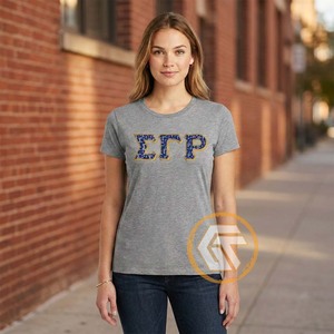 T-shirt personnalisé pour femmes de la sororité Sigma Gamma Rho, été, coton écologique respirant, col rond, manches courtes, haute qualité, séchage rapide - Product Image 3