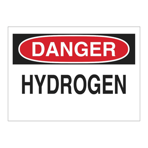 Panneau de signalisation de danger d'hydrogène - Rouge/Blanc, durable et réfléchissant, pour les zones de manutention d'hydrogène - Product Image 1
