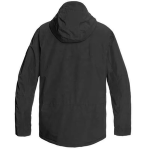 Men's Hooded <b>Winter</b> Puffer <b>Jacket</b> <b>Waterproof</b> Polyester Fleece Lining Casual Style Regular Fit Zipper Closure Solid Color - Product Image 2
