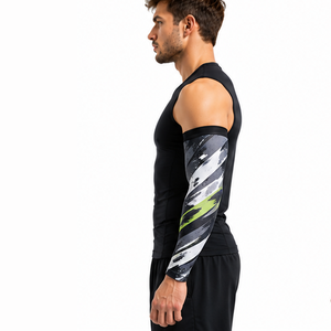 Mangas de compresión deportivas para hombre, personalizadas, para fitness, entrenamiento, running, ciclismo, transpirables, elásticas, de soporte y protección. - Product Image 4