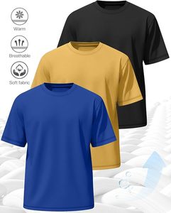 Camiseta de Algodón para Hombre, Moderna, de Manga Corta, Cuello Redondo, Tela Suave y Transpirable, Ropa Casual para Uso Diario, Proveedor Mayorista de Ropa de Verano - Product Image 3