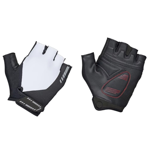Half Finger Breathable Genuine Leather Gloves Black White Canvas Palm Protection Sport Cycling Fitness <b>Workout</b> - Product Image 1