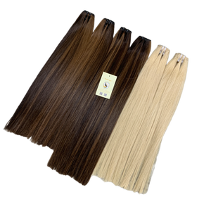 Extension de trame de cheveux humains vietnamiens Remy Virgin Piano Platinum Double Cheveux alignés sur les cuticules - Product Image 1