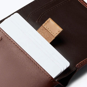 <b>Men's</b> ELEGANT CORPORATION Genuine Leather Slim Wallet Fold Closure Minimalist Design Daily Use Brown Color Large Capacity - Product Image 3