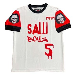 T-shirt court à col rond pour homme, 220 grammes, coupe ample, style sportif, en jersey teint en fil, imprimé numériquement, vierge, 100 % polyester, écologique - Product Image 1