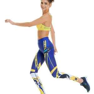 Custom Sublimation Print Front Logo Eco Friendly Women Yoga Set High Waist Elastic Waist Active Wear Gym Quick Dry - Product Image 5