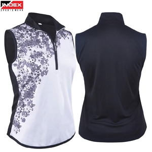 Elegante Camiseta de Polo de Golf sin Mangas para Mujer, Corte Atlético Moderno - Product Image 1