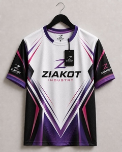 Camiseta Deportiva Personalizada para Hombre, Diseño Nuevo de la Industria ZIAKOT, en Rojo, Verde y Blanco - Product Image 2
