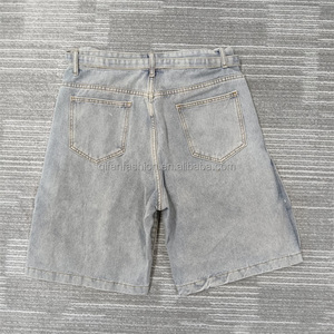 Pantalones Cortos de Mezclilla Hechos a Medida para Hombre, Corte Recto, Moda Urbana, Casuales - Product Image 2