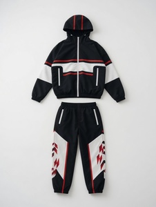 Unique Style Hooded Casual Men's Windbreaker <b>Tracksuit</b> Solid Reversible Breathable Comfortable Sports Wear High 100% Cotton - Product Image 4
