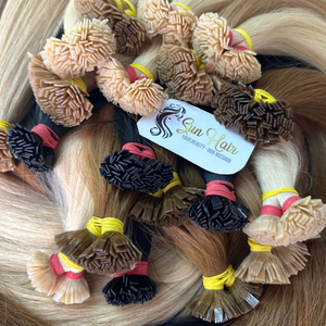 Extensiones de Cabello Remy Vietnamita con Doble Trama Super Densa de Sun Company, Colores Personalizados, Punta Plana, Unión de Queratina, Onda Natural - Product Image 2