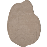 Beige Handmade Rug Modern Textured Area Carpet with Elegant Neutral Design for Living Room Bedroom Dining Room