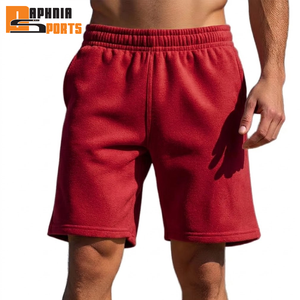 Shorts de sport et de course personnalisés en gros avec logo imprimé, de haute qualité, avec poches, en molleton de coton pour hommes - Product Image 5