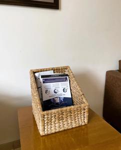 Panier à magazines en jacinthe d'eau fait main, panier de rangement artisanal, vente en gros, écologique, fabriqué au Vietnam - Product Image 6