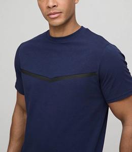 Ensemble deux pièces zippé pour homme, grande taille, en polyester/nylon, imprimé avec logo personnalisé, coupe oversize, effet délavé, style jogging court - Product Image 2