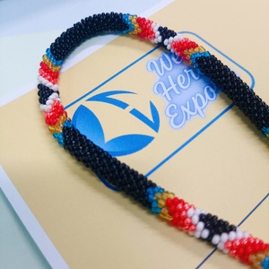 WE HERE EXPORTS Perles de rocaille faites à la main, pierres d'imitation de perles, pierres naturelles pour insertion sur ongles, porte-clés de poignet tendance pour femme, cordon, cadeau - Product Image 4