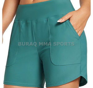 Pantalones cortos de verano para correr y hacer ejercicio para mujer, pantalones cortos deportivos informales a cuadros de secado rápido - Product Image 1
