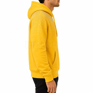 100% Cotton Solid Winter <b>Rhinestone</b> <b>Hoodies</b> for Men Regular Fit Regular Sleeves Fashion Wear - Product Image 6