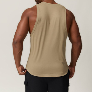 Chaleco Deportivo de Alta Calidad para Hombre, Camiseta sin Mangas para Gimnasio, Chaleco Ajustado con Logo Personalizado, Chaleco Acanalado para Hombre - Product Image 2