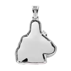 Pendentif en argent sterling 925 avec diamant moissanite et motif religieux, style hip-hop, pour unisexe - Product Image 2