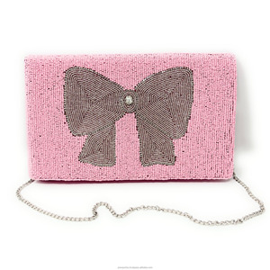 Diseño de lazo Patrón geométrico Cierre magnético Crossbody/Correa de hombro Bolso de lujo de moda de fiesta de boda elegante personalizado - Product Image 1