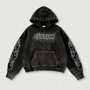 Custom Logo Oversized Hoodie Wholesale Apparel Heavyweight Fleece Hoodie Low MOQ Supplier - Product Image 4
