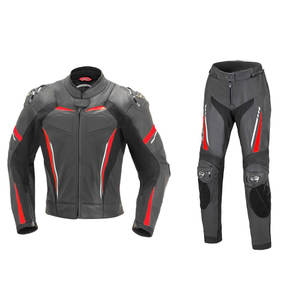 Conjunto de Chaqueta y Pantalones de Motocicleta de Cuero Transpirable para Invierno, con Protección CE, Traje de Carreras de 2 Piezas, Equipo de Protección para Motociclistas, OEM - Product Image 1