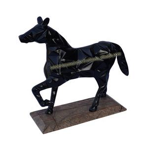 Caballo de pie, estatua de Metal de aluminio, estatuilla de Arte de caballo, decoración decorativa para el hogar, Hotel y oficina - Product Image 1