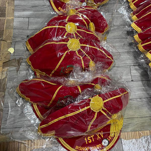 Casquettes en velours personnalisées, fabricant OEM, casquette de cérémonie, broderie 3D pour les cérémonies, les événements, les écoles, les fournisseurs d'uniformes, en gros - Product Image 1