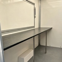 Remorque alimentaire mobile basique vide, modèle DIY pour foire de rue, festival, événementiel, idéale pour le café, la crème glacée, les hot-dogs, les crêpes et les snacks.
