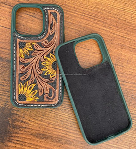 New Arrival Western Stylish Hand Tooled Leather <b>Phone</b> Cases Personalized Vintage Luxury High Quality <b>Phone</b> 15 <b>Mobile</b> <b>Covers</b> - Product Image 6