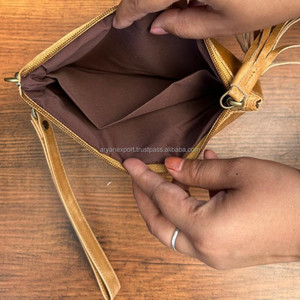 Venta al por mayor de moda de lujo de diseñador de cuero de vaca bolso de mano para las mujeres de alta calidad de cuero genuino cartera borla cremallera bolsa - Product Image 6