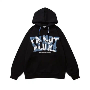 Sudadera con Capucha Blanca para Mujer, con Bordado de la Frase 'I'M NOT ALONE', Informal, de Punto, de Algodón, para Otoño - Product Image 6