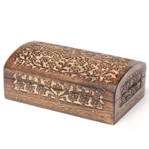 Boîte à mouchoirs artisanale en bois de manguier peinte à la main - Vente en gros depuis l'Inde - Product Image 1