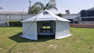 Carpa familiar – 4.00 x 6.60 m, conectable, de polialgodón, impermeable e ignífuga (opcionalmente), fabricante de carpas, Pakistán - Product Image 6