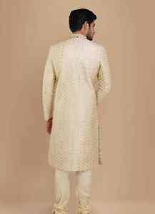 Traje de Novio Tradicional de Lujo para Hombre, Salwar Kameez Pakistaní Indio, Atuendo de Novio, Sin Arrugas, Protección Solar - Product Image 2
