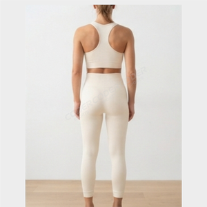 Hot Seller Women's 2 Piece Activewear Set Gym <b>Jacket</b> Sleeveless Tops Printed Yoga Leggings for Sports Fitness <b>Workout</b> - Product Image 3