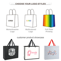 Sac cadeau de luxe en carton blanc, épais, avec logo personnalisé, sac en papier écologique avec poignée en corde pour l'emballage de cadeaux