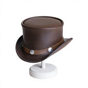 Sombrero Ecuestre Estilo Europeo de Cuero Genuino Unisex para Playa, Viajes, Casual, OEM, ODM, Personalizado, de la Mejor Calidad, para las Cuatro Estaciones - Product Image 3