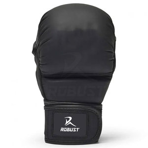 Gants de MMA en cuir pour l'entraînement et l'exercice en arts martiaux avec fermeture auto-agrippante antidérapante et maintien sécurisé - Product Image 2